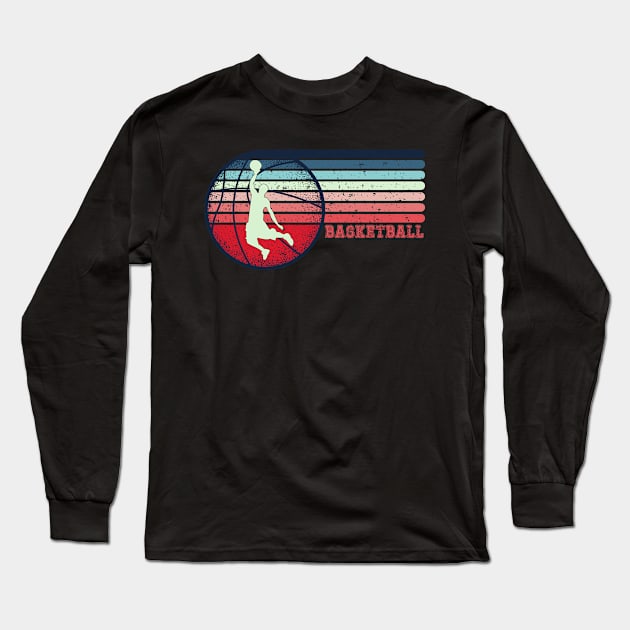 Basketball vintage Long Sleeve T-Shirt by Myartstor 